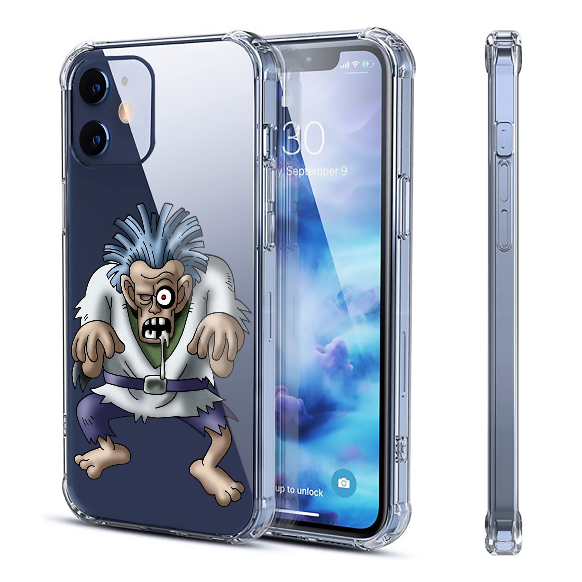 （画像用） ドラゴンクエスト Doragon Kuesuto Dragon Quest 【iPhone 12シリーズ対応】透明スマホケース（クリアソフトケース）